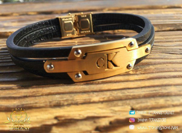 خرید دستبند چرمی مردانه مارک cK