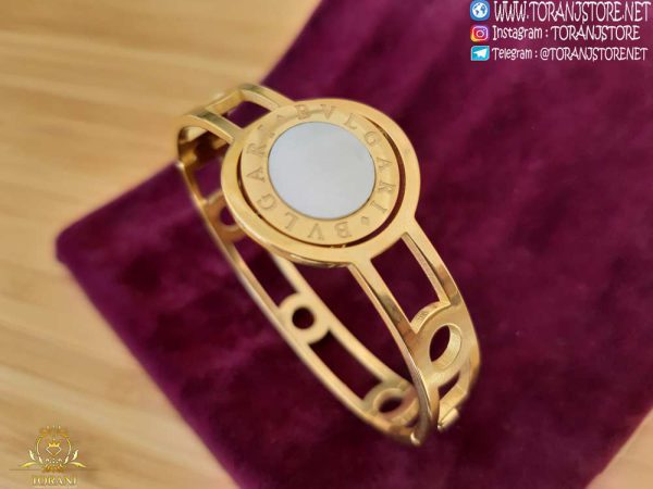 دستبند دخترانه استیل بولگاری طلایی