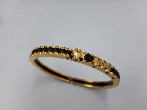 دستبند رولکس طلایی مشکی