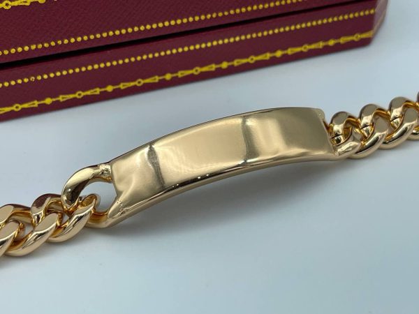 دستبند کارتیر ژوپینگ پلاک دار با آبکاری طلا