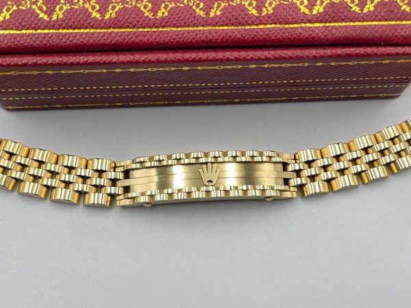 دستبند رولکس طلایی پلاک دار