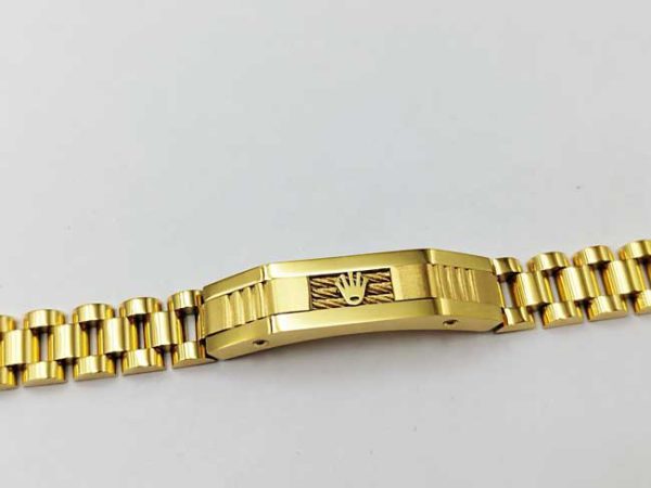 دستبند رولکس پلاک دار طلایی