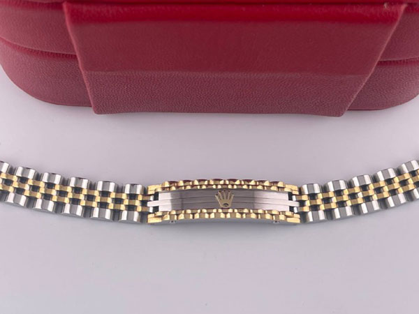 خرید دستبند رولکس مردانه طلایی نقره ای