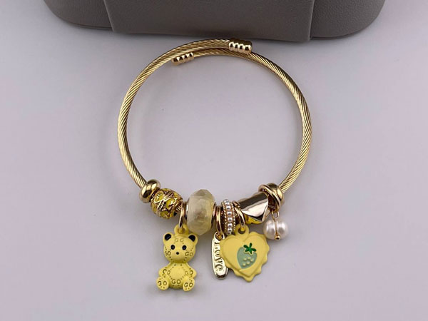 دستبند پاندورا خرس زرد شیک