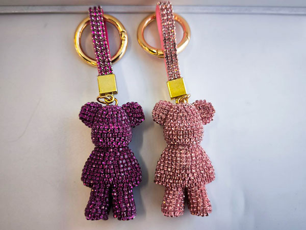 جاکلیدی خرس رنگی فول نگین 10811