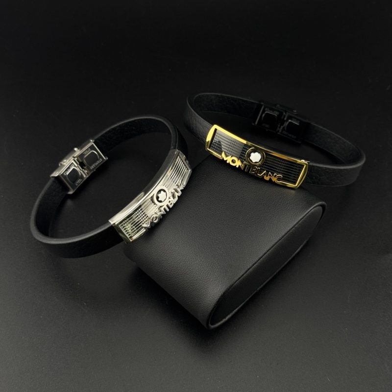 دستبند چرم مون بلان در دو رنگ