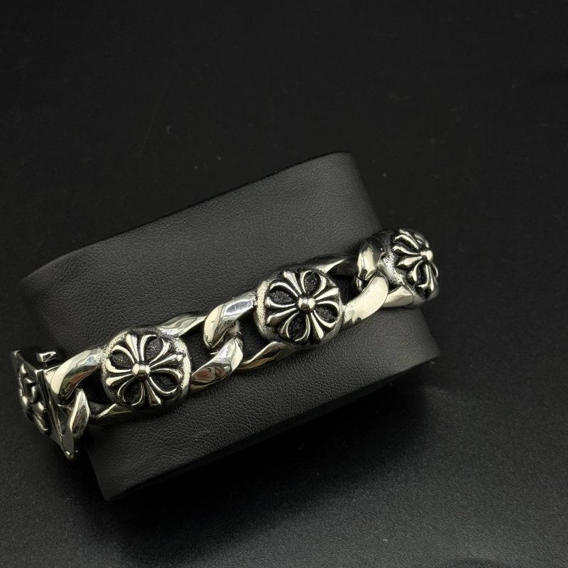 دستبند کروم هارتز طرح گل