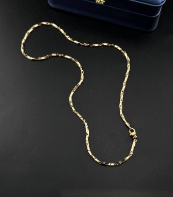 گردنبند زنجیری طلایی زنانه تخت