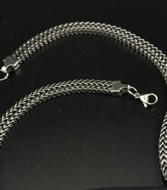 ایستایی محکم و فرم دایرهای گردنبند زنجیر دم روباهی نقرهای رنگ ثابت