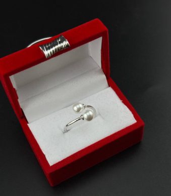 انگشتر زنانه استیل مرواریدی فری سایز ژوپینگ