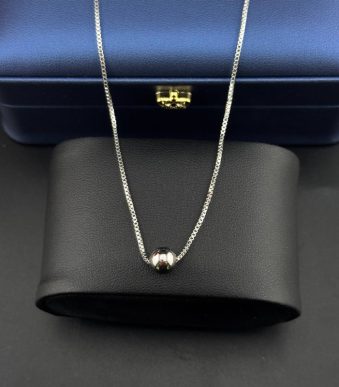 گردنبند ژوپینگ (Xuping) طرح گوی | زنجیر ونیزی نقره‌ای و رنگ ثابت